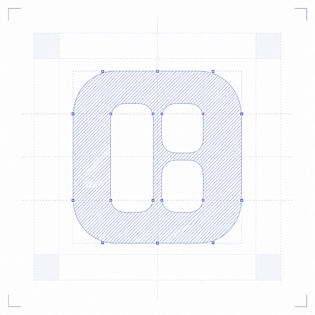 Logo with GridMe construction grid